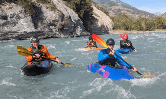 Kayak en eau-vive sur la Durance